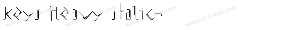 Keys Heavy Italic字体转换